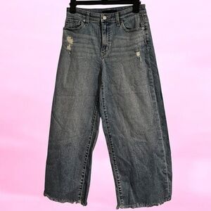 Uniqlo Women’s Blue Medium Wash Wide Leg High Rise Jeans Sz-25-26